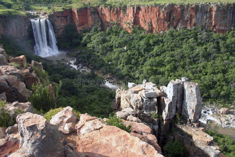Elands Fluss-Wasserfall stockbild