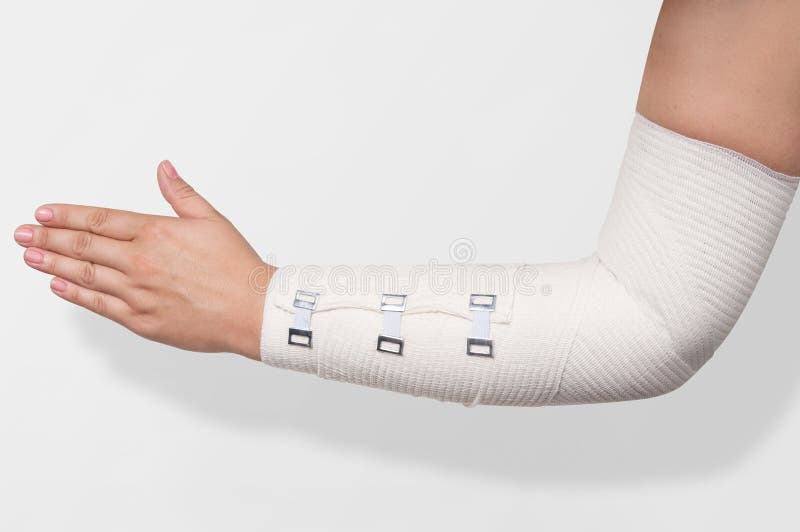 Bandage on the forearm stock photo. Image of elastic 47297418