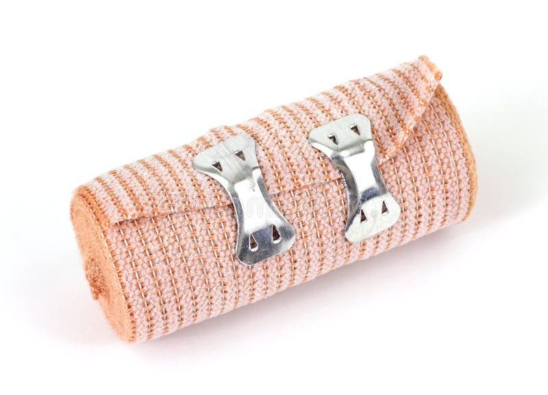 Elastic Bandage With Metal Clips Stock Photo Image of product, care