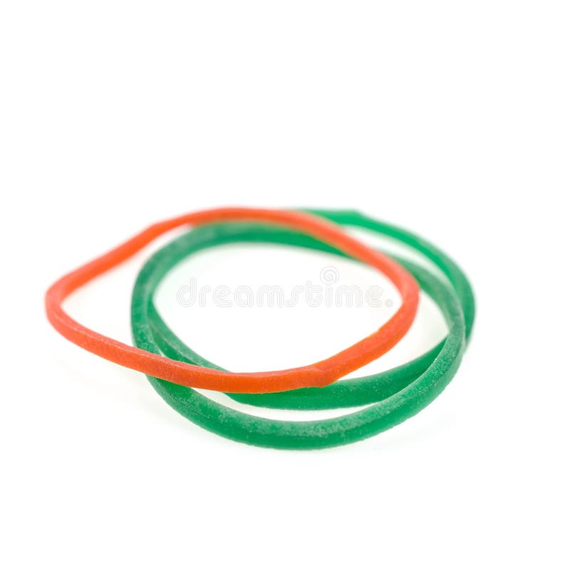 Elastic Bands on a White Background Stock Photo Image of blue