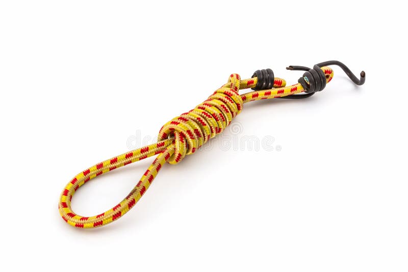 Elastic Straps Rope with Metal Hooks. Stock Image Image of isolated