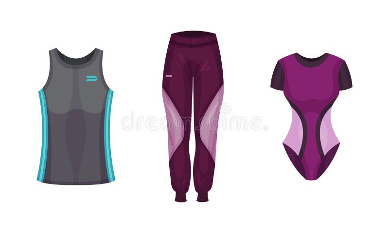 Gym Clothing Or Athletic Apparel With Sports Vector Image, 45% OFF