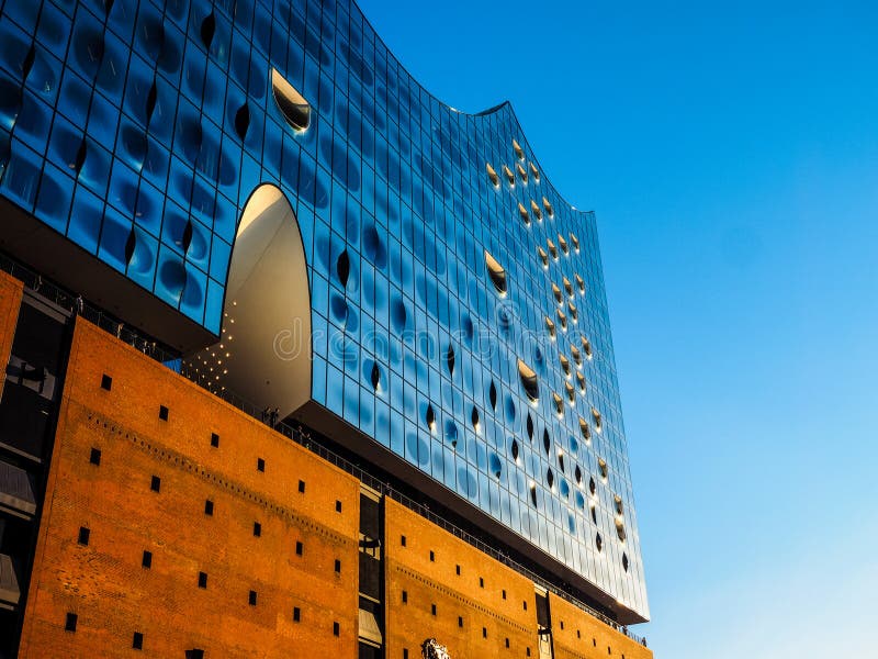 Elbphilharmonie filharmonia w Hamburskim hdr obraz royalty free Elbphilharmonie filharmonia w Hamburskim hdr obraz royalty free