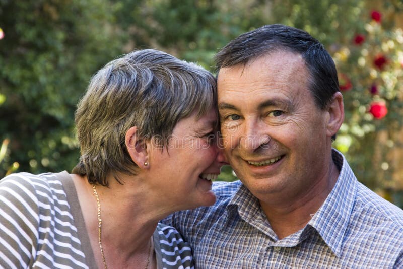 Elderly Couple Having Fun Together