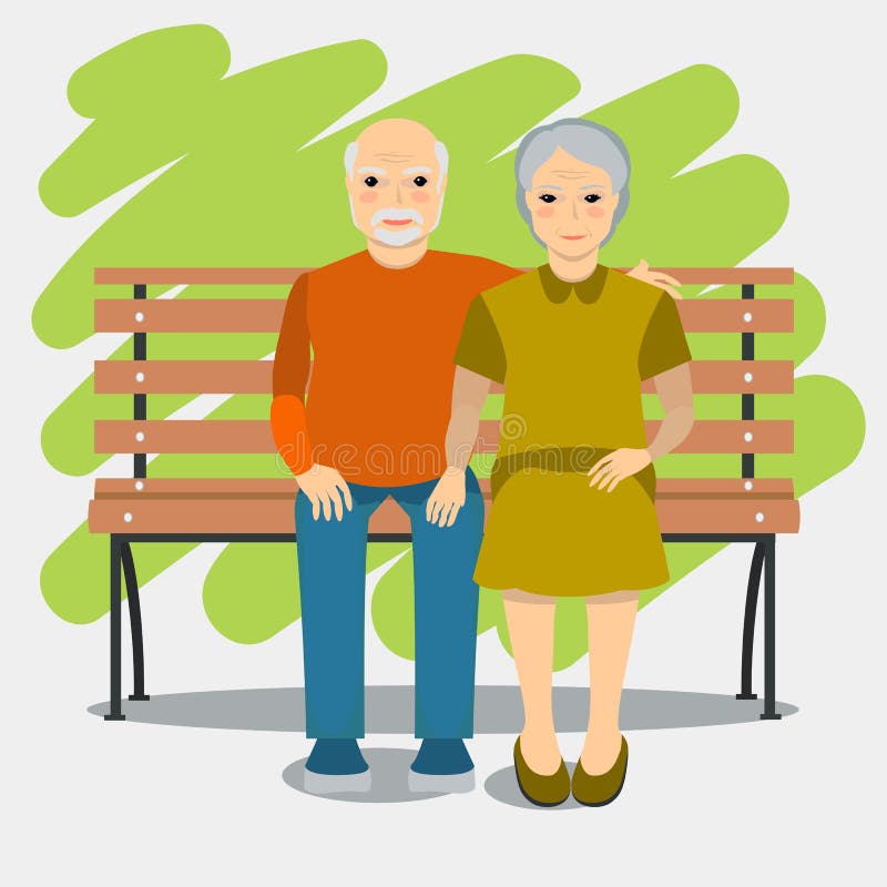 Elderly Couple and Healthy Lifestyle. Stock Vector - Illustration of ...