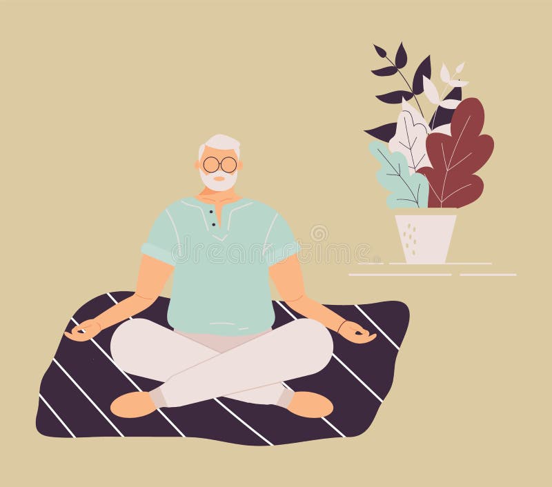 Mindfulness Older Men Stock Illustrations – 7 Mindfulness Older Men ...