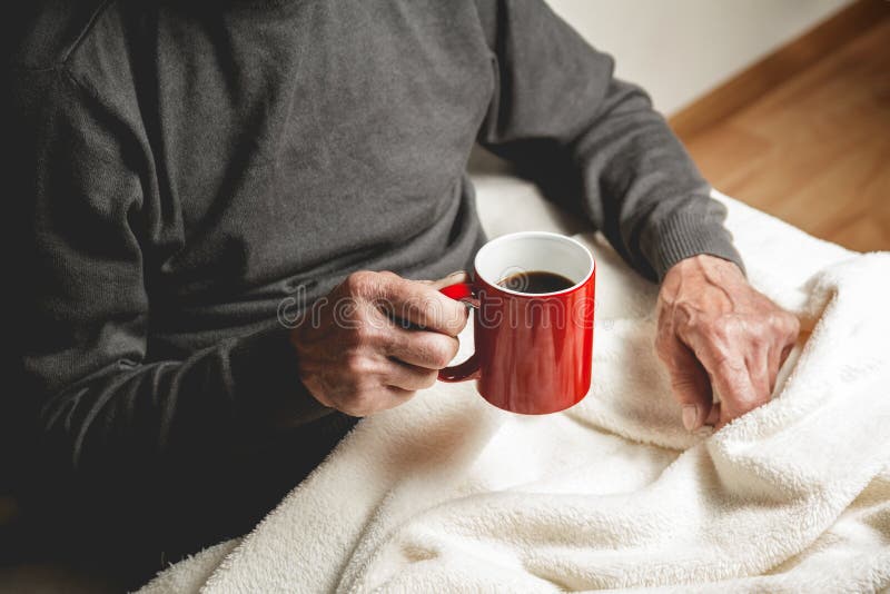 Elderly Man with a Cup of Coffee Stock Photo Image of elderly