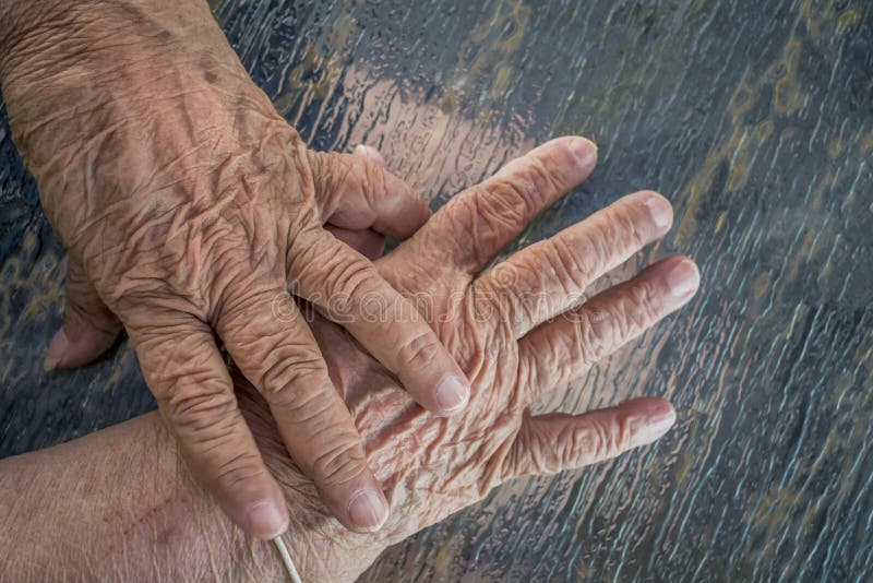Elderly old lady hands stock image. Image of wrinkled - 75560455