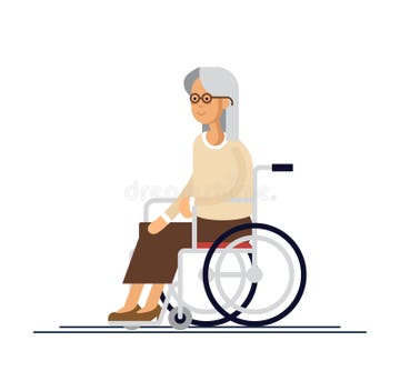 Old Lady Wheelchair Cartoon Stock Illustrations – 258 Old Lady ...