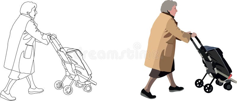 Grocery Stroller Stock Illustrations – 78 Grocery Stroller Stock ...