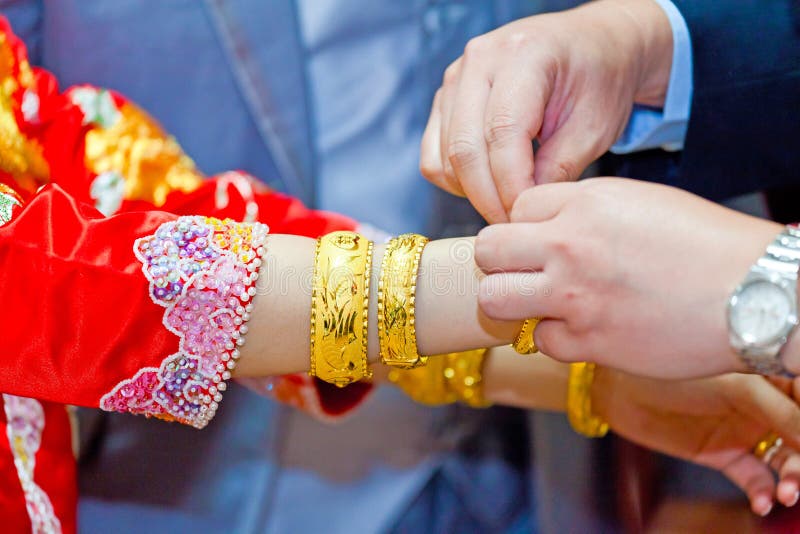 122 Gold Bracelet Chinese Wedding Stock Photos Free & RoyaltyFree