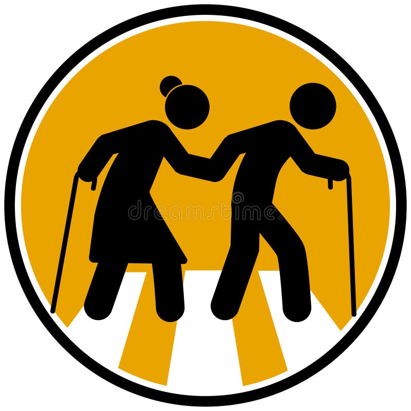 Cute little boy help elderly grandfather crossing street at the pedestrian  traffic 13432910 Vector Art at Vecteezy