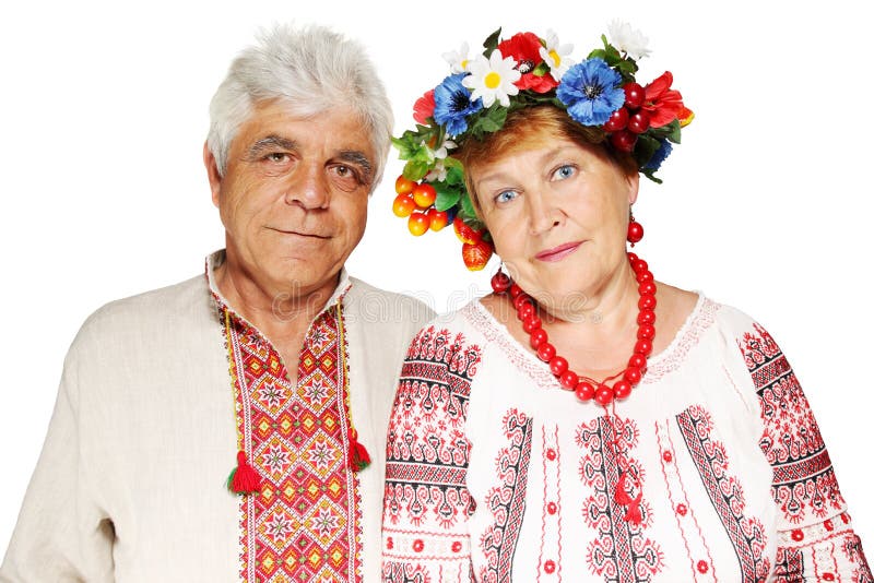 Elderly Ukrainian couple royalty free stock photography Elderly Ukrainian couple royalty free stock photography