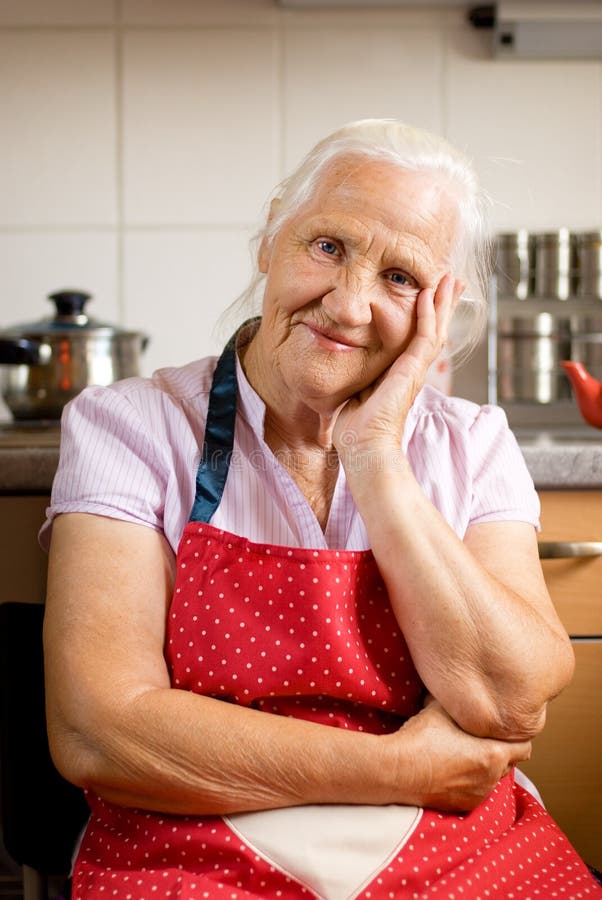 Elderly woman in the kitchen