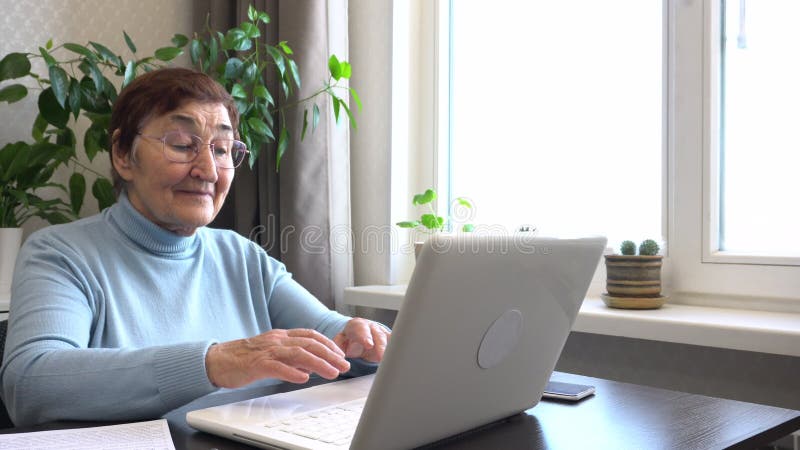 Active Aging Senior Woman Thriving Online