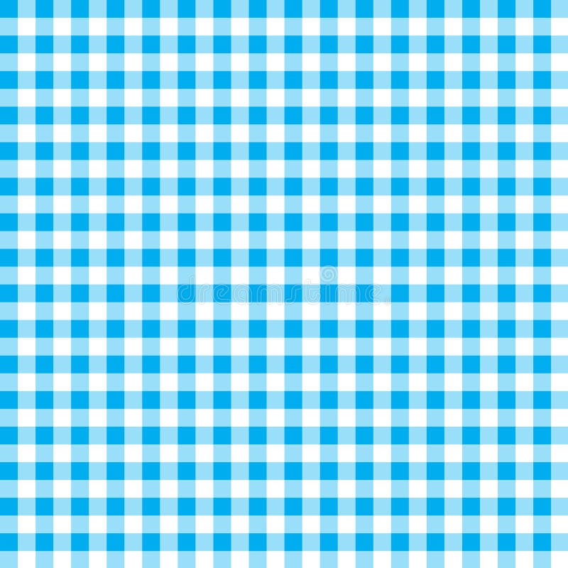 Eldfast tegelginghammodell texturerad blå och vit plädbakgrund Sömlös modell för borddukbakgrundsblått Modellen för vektor illustrationer