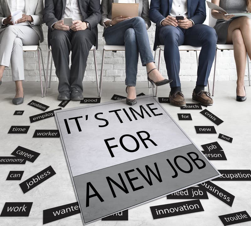 Ele tempo do ` s para Job Career Employment Concept novo