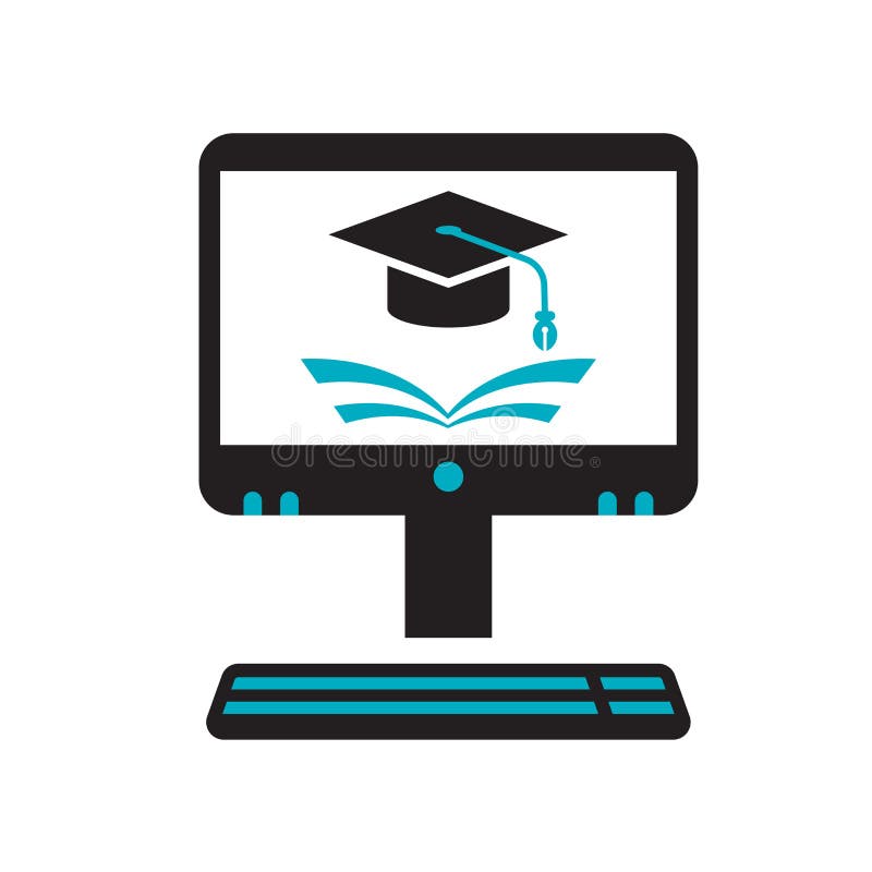 Elearning icon vector sign and symbol isolated on white background, Elearning logo concept royalty free illustration Elearning icon vector sign and symbol isolated on white background, Elearning logo concept royalty free illustration