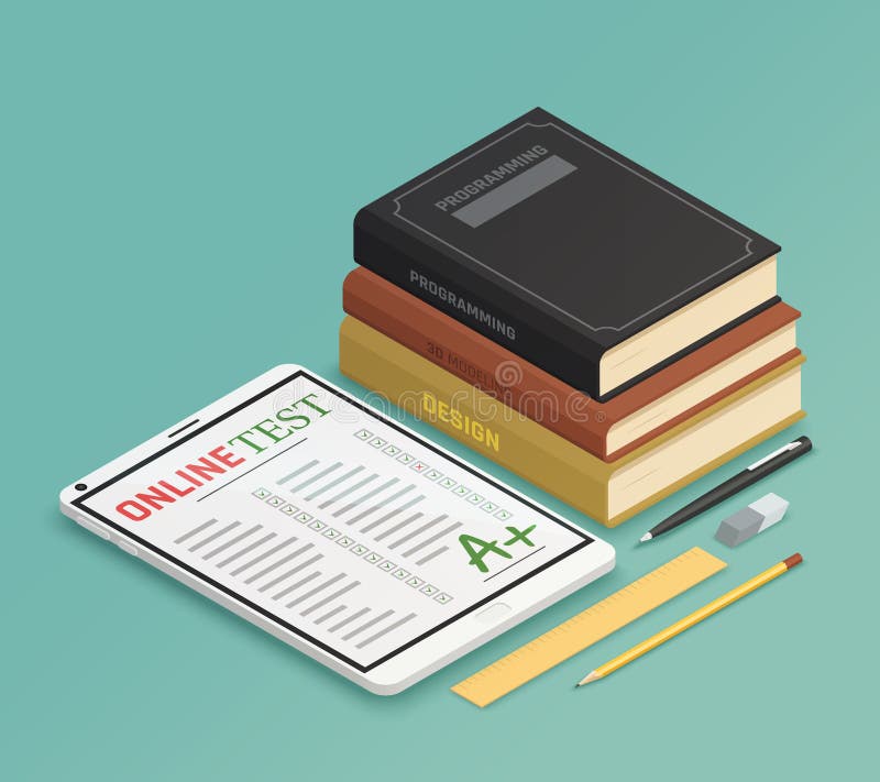 Elearning Isometric Design Concept vector illustration