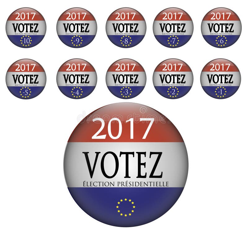 Elección Presidentielle 2017 - Francia stock de ilustración Elección Presidentielle 2017 - Francia stock de ilustración