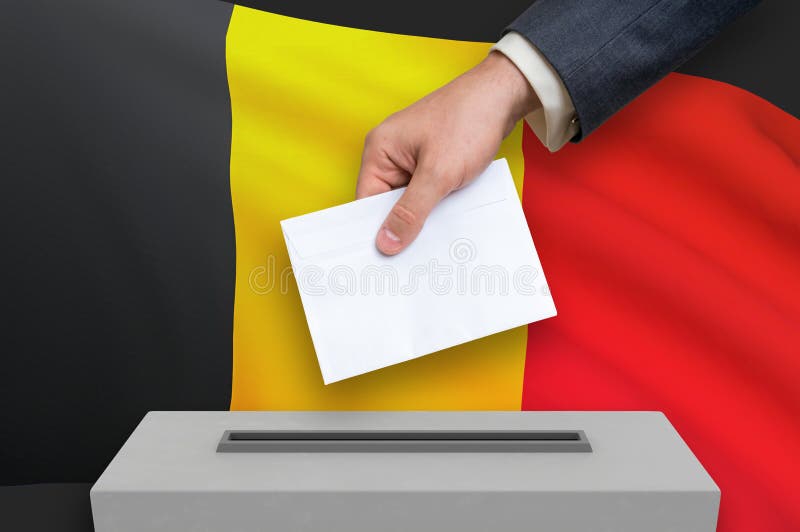 Election in Belgium - Voting at the Ballot Box Stock Image - Image of ...