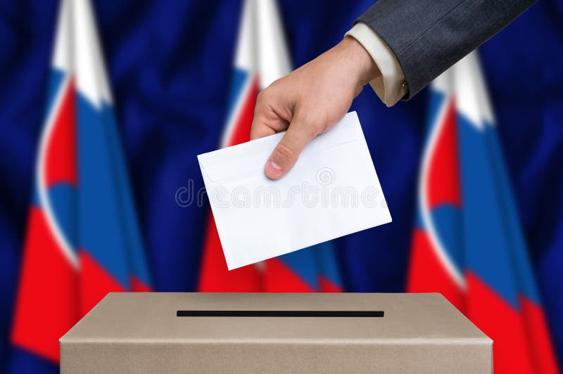 Election in Slovakia - voting at the ballot box