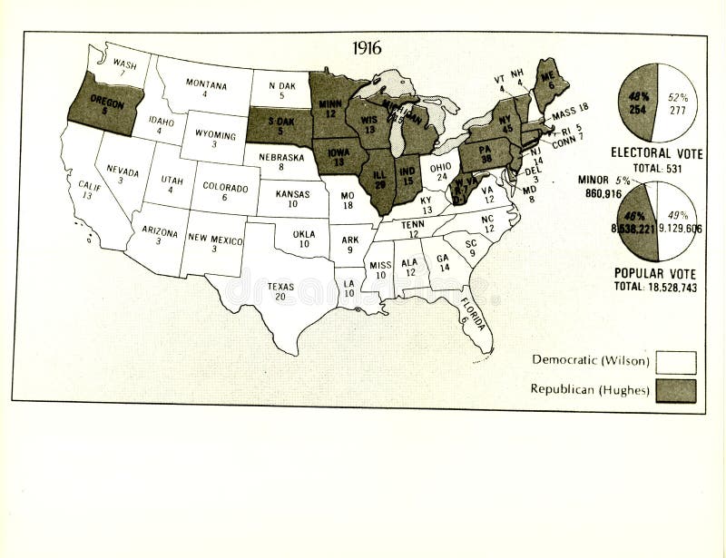 Electoral Map Of 1916 Election Picture. Image: 222353583