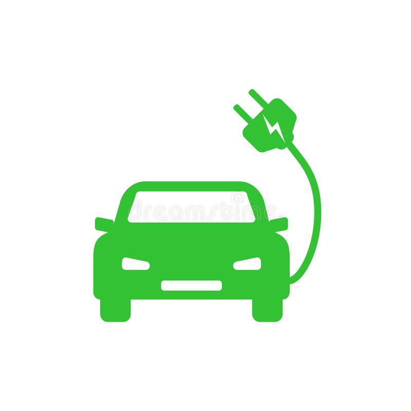 Electric auto icon. Flat design Vector. Electric auto icon. Flat design Vector