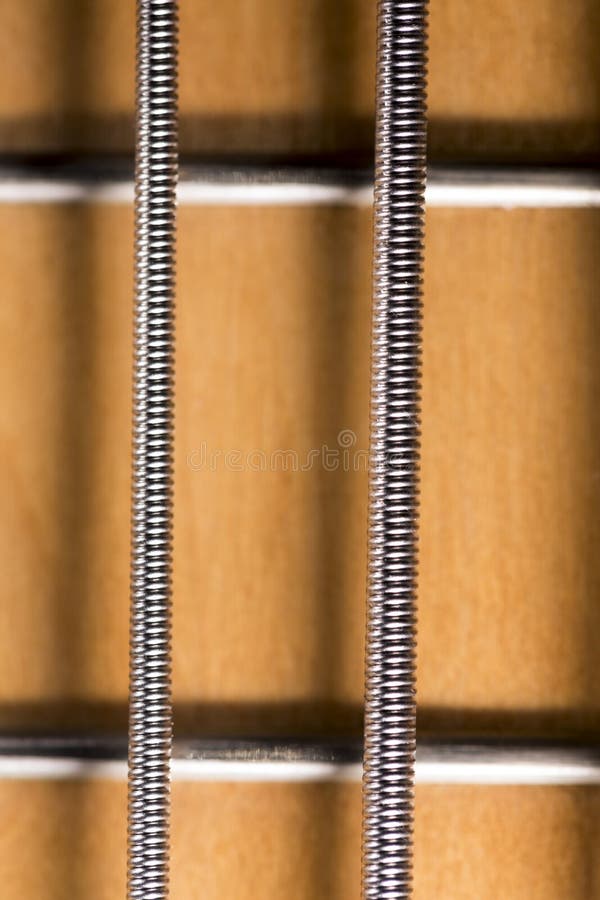 Electric Bass Guitar Strings Macro Closeup Stock Photo Image of