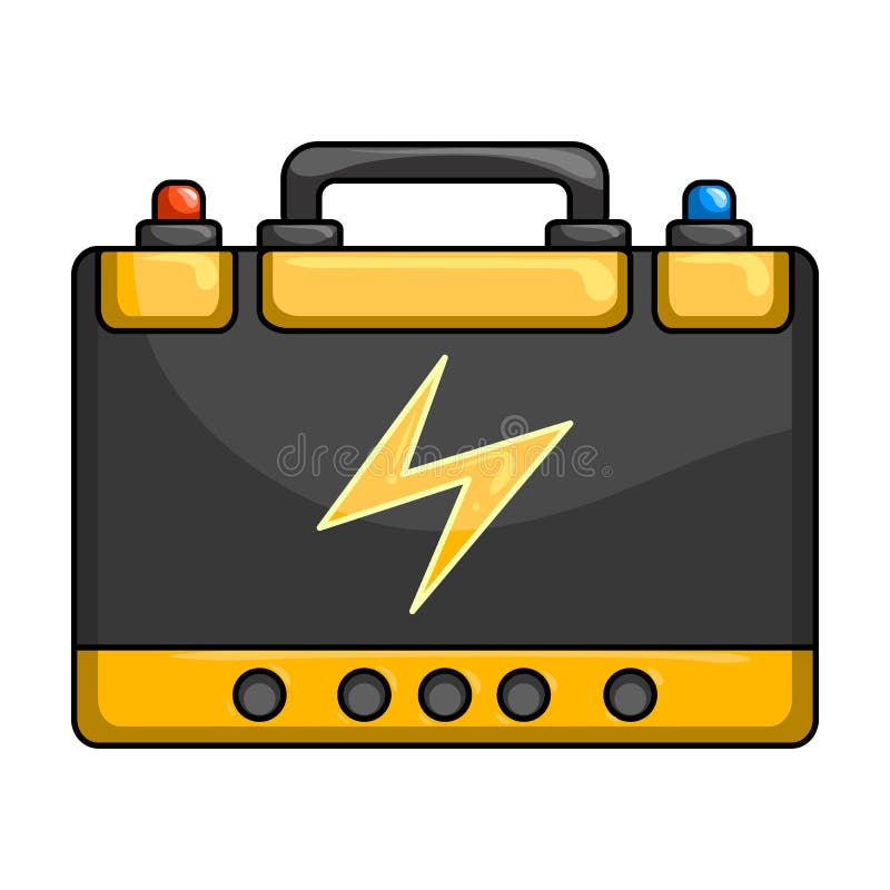 Electric Battery Vector  Vector Icon Isolated on White  Background Electric Battery. Stock Vector - Illustration of bolt, generator:  172787628