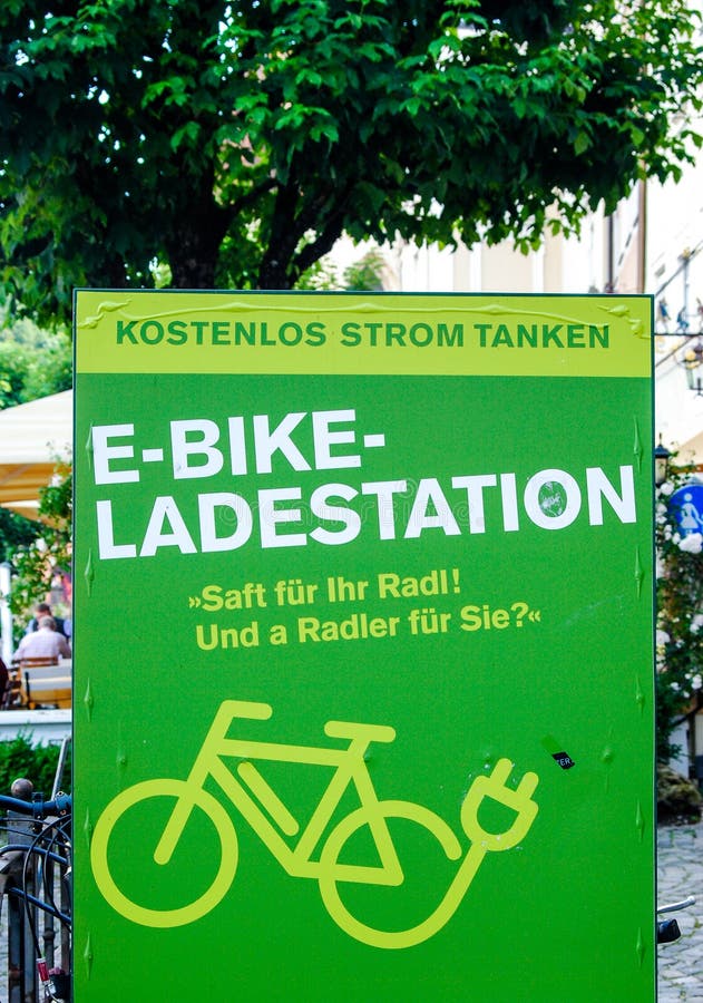 Electric bike charging station in Burghausen,Germany