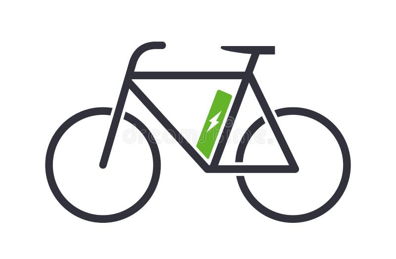 Electric bike icon bicycle vector symbol royalty free illustration