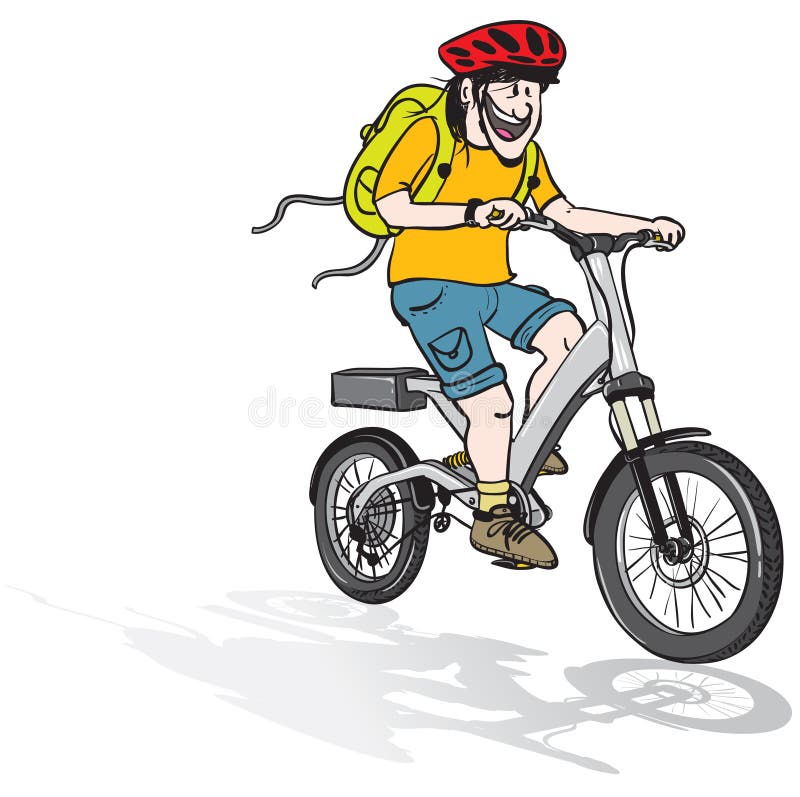 Electric bike ride stock vector. Illustration of painting - 27991041
