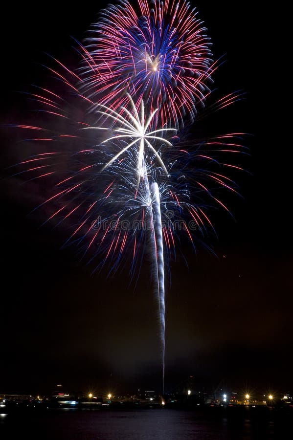 Electric Blooms Fireworks stock photo. Image of bright - 184154