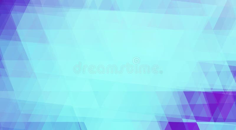 Electric blue background textured by violet triangles. Vector stock illustration