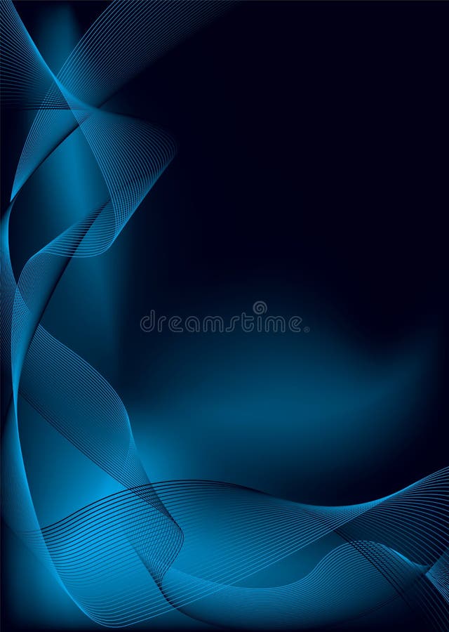 Electric blue flow stroke vector illustration
