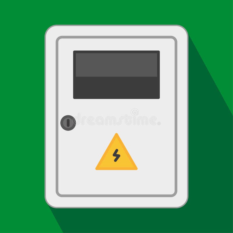 Electric Box Icon. Electric Power. Shield Icon. Vector Illustration