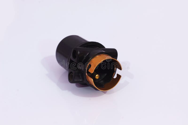 Electric bulb holder black stock image. Image of plastic 145265351