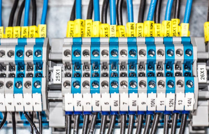 Electric with Wires Connections Stock Image Image of cable