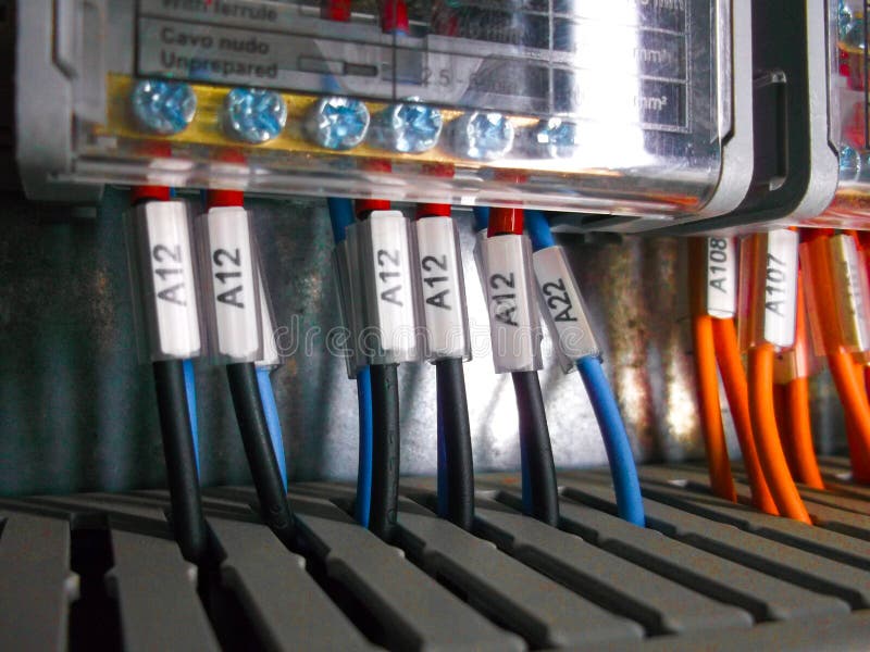 Electric with Wires Connections Stock Image Image of