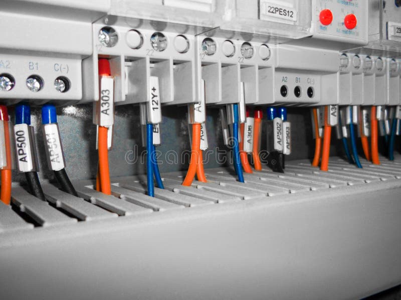Electric with Wires Connections Stock Photo Image of