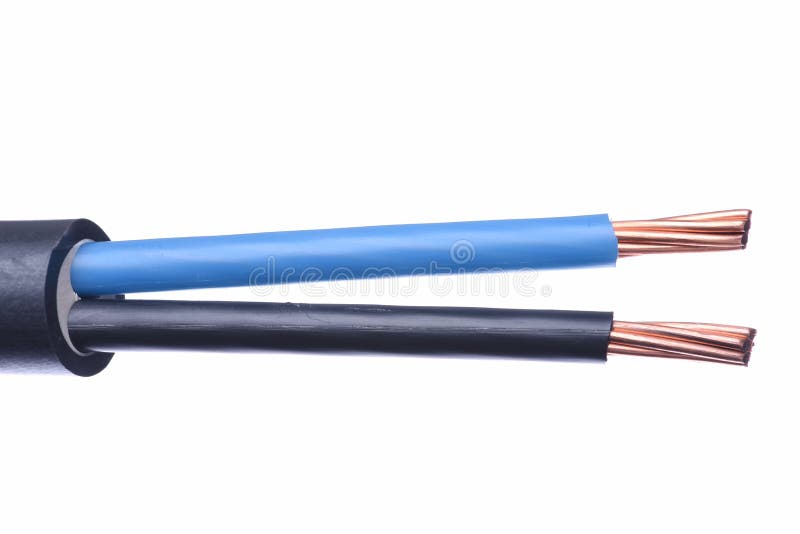 Electric cable closeup stock photography