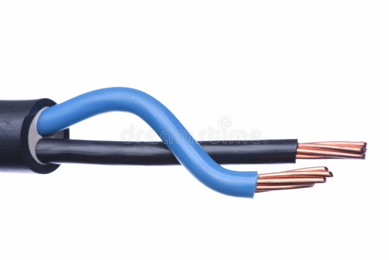 Electric cable closeup stock photos