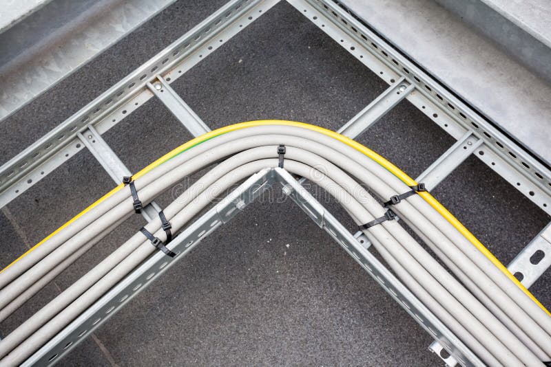 Electric cable duct stock photo. Image of energy, metal 92418424