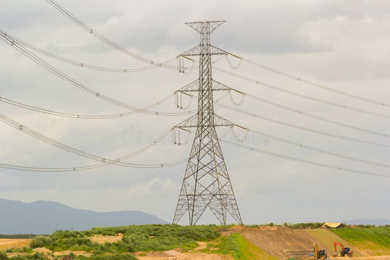 Electric Cable on Transmission Stock Image Image of high, transmission 32708567