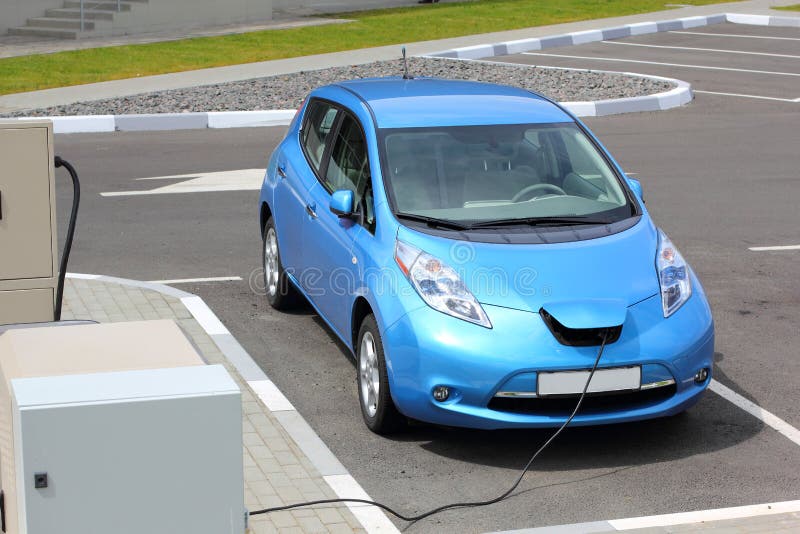 Electric Car Charging stock image. Image of electricity 52191935