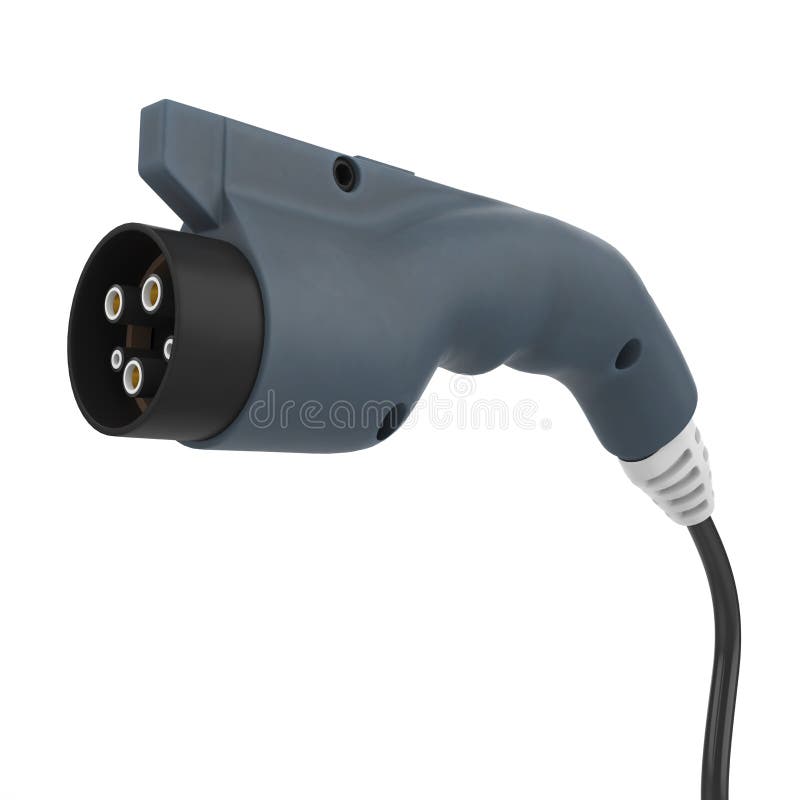 Electric Car Charging Plug Isolated royalty free illustration