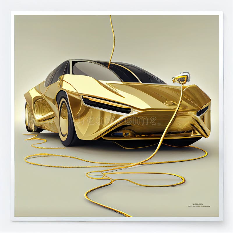 Electric car concept stock illustration. Illustration of automotive
