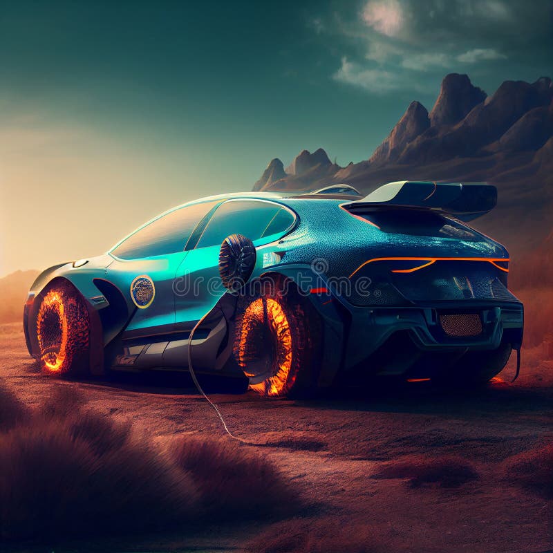 Electric car concept stock photo. Image of future, alternative 270496952