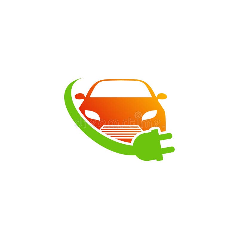 Electric Car Logo Vector Template, Creative Car Logo Design Concepts